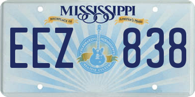 MS license plate EEZ838
