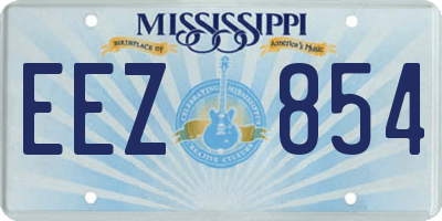 MS license plate EEZ854