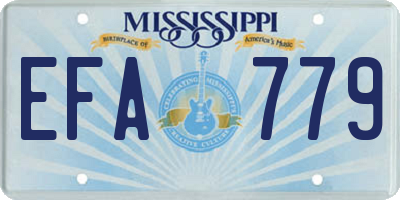 MS license plate EFA779
