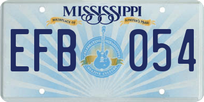 MS license plate EFB054