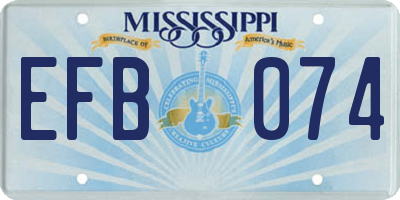 MS license plate EFB074