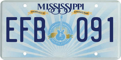 MS license plate EFB091