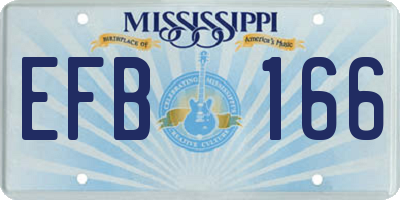 MS license plate EFB166
