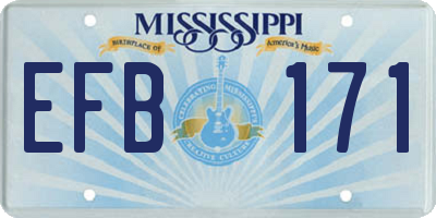 MS license plate EFB171