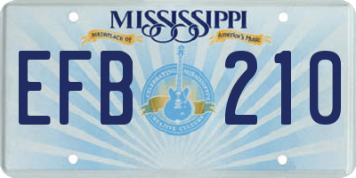 MS license plate EFB210
