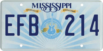 MS license plate EFB214