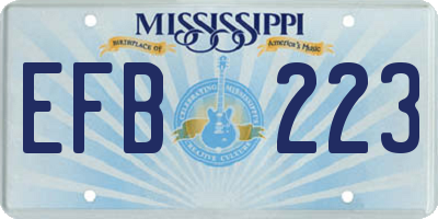 MS license plate EFB223