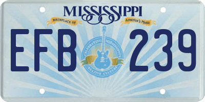 MS license plate EFB239