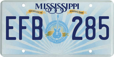 MS license plate EFB285