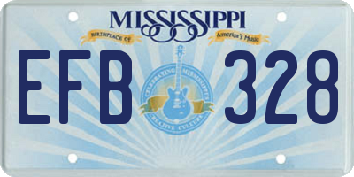 MS license plate EFB328