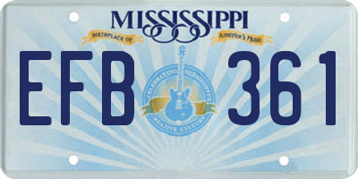 MS license plate EFB361