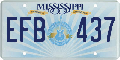 MS license plate EFB437