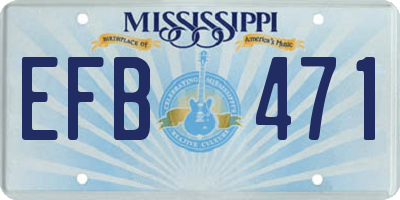 MS license plate EFB471