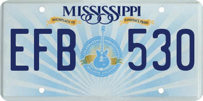 MS license plate EFB530