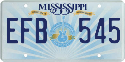 MS license plate EFB545