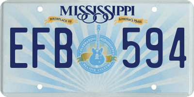 MS license plate EFB594
