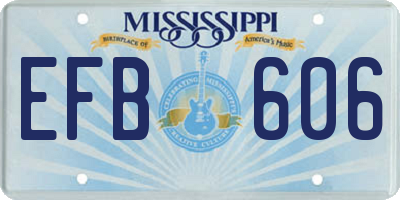 MS license plate EFB606