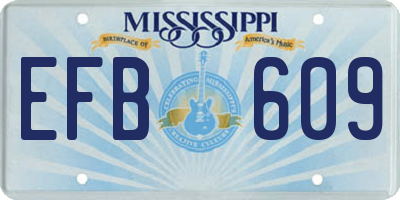 MS license plate EFB609