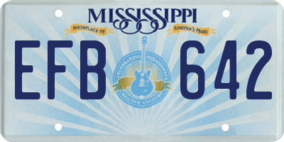 MS license plate EFB642