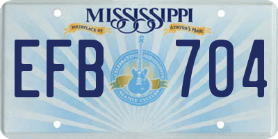 MS license plate EFB704