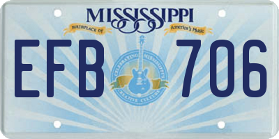 MS license plate EFB706