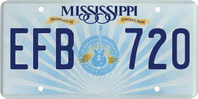 MS license plate EFB720