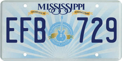MS license plate EFB729
