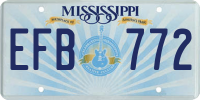MS license plate EFB772