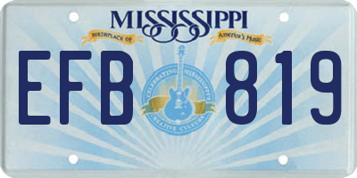 MS license plate EFB819