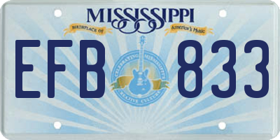 MS license plate EFB833