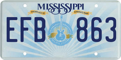 MS license plate EFB863