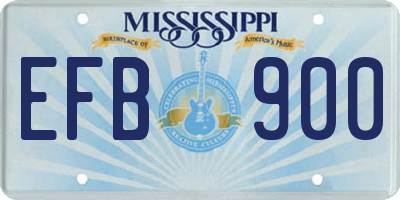 MS license plate EFB900
