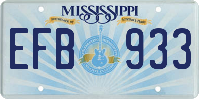MS license plate EFB933