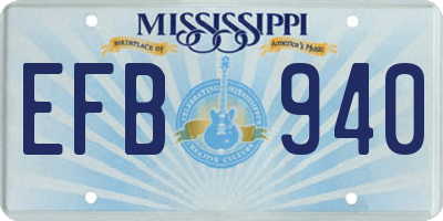 MS license plate EFB940
