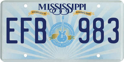 MS license plate EFB983