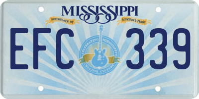 MS license plate EFC339