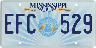 MS license plate EFC529