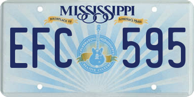 MS license plate EFC595