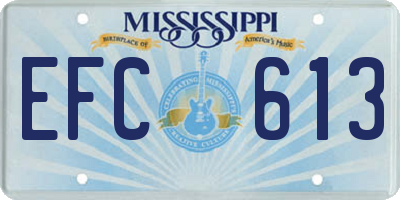 MS license plate EFC613