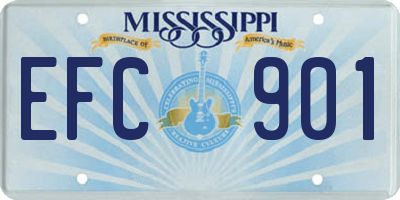 MS license plate EFC901