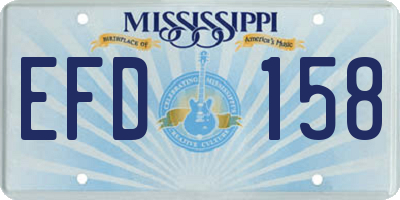 MS license plate EFD158