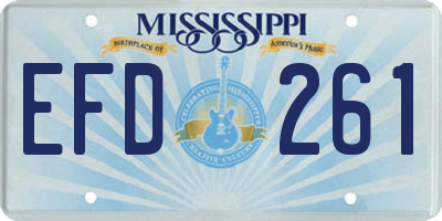 MS license plate EFD261