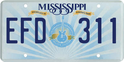 MS license plate EFD311