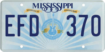 MS license plate EFD370