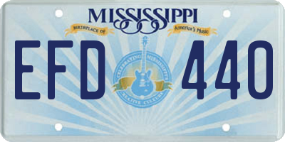 MS license plate EFD440