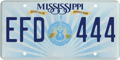 MS license plate EFD444
