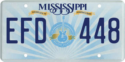 MS license plate EFD448
