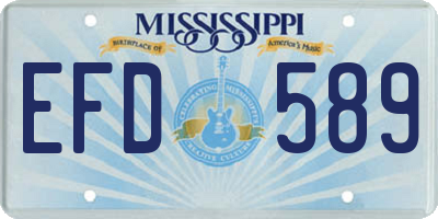 MS license plate EFD589