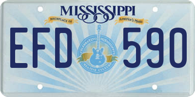 MS license plate EFD590