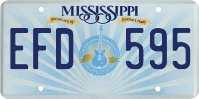 MS license plate EFD595